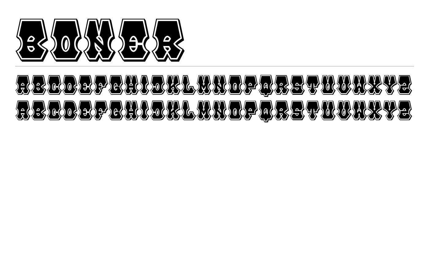 Boner Font preview