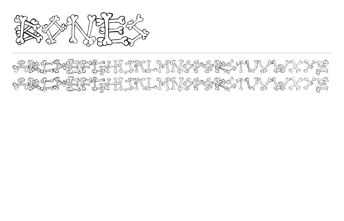 Bones2 Font preview