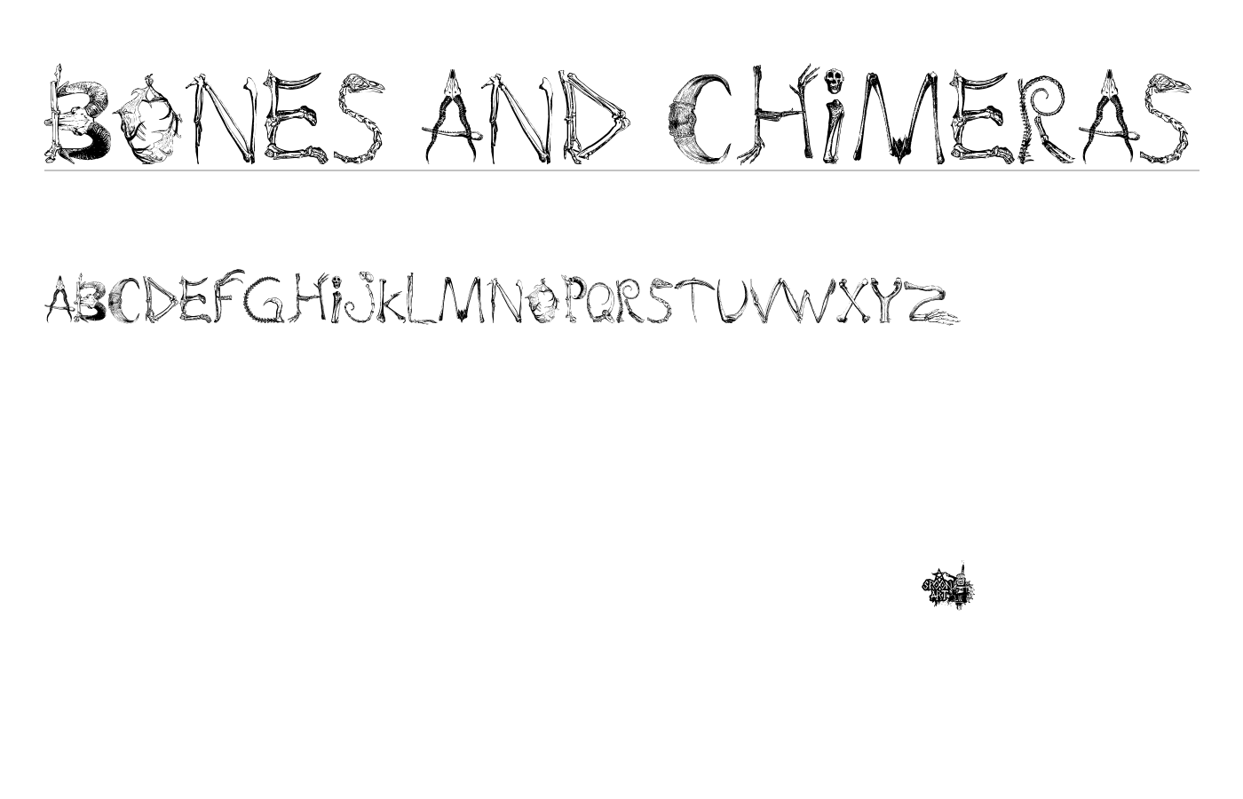 bones and chimeras Font preview