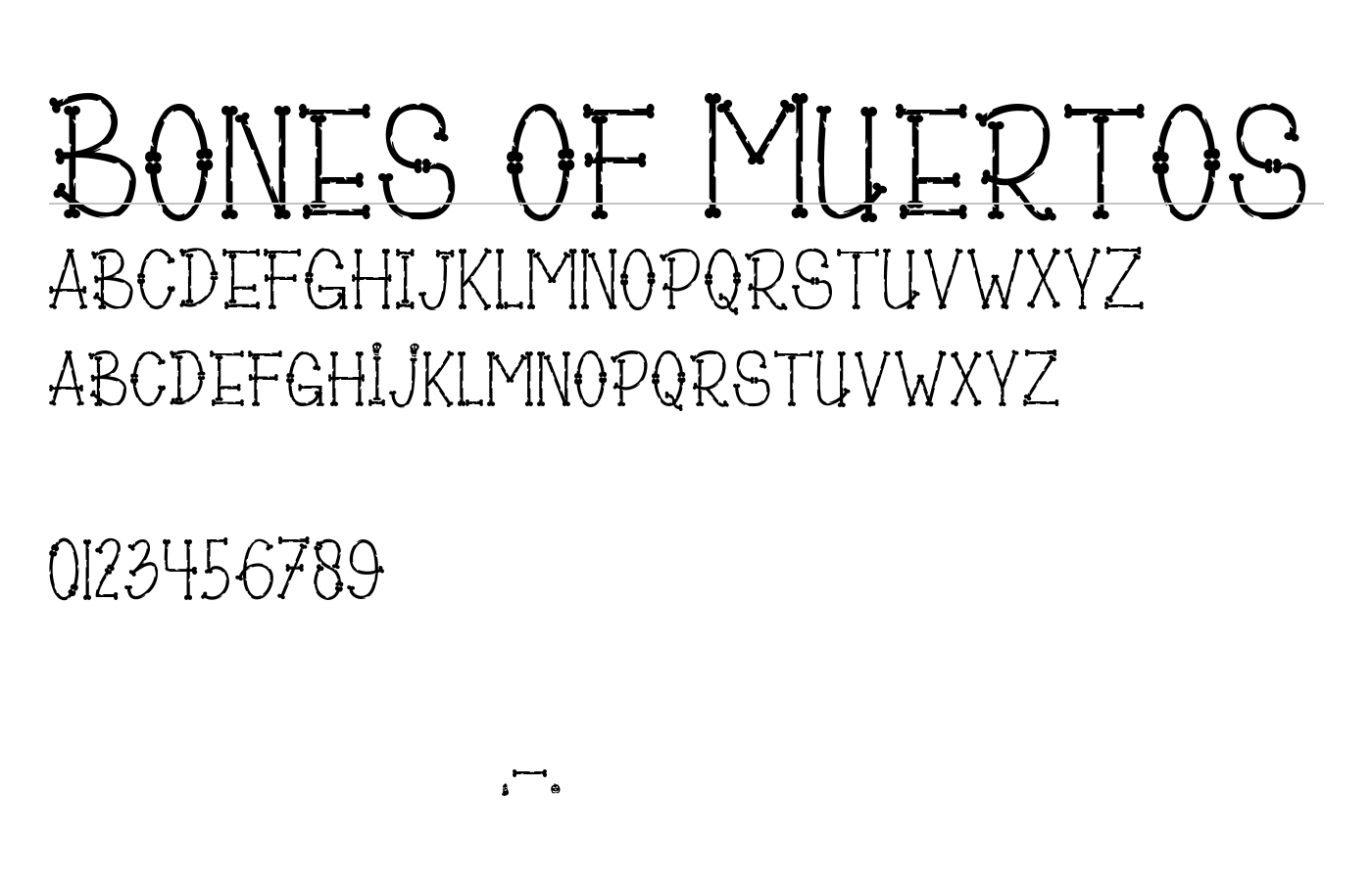 Bones of Muertos Font preview
