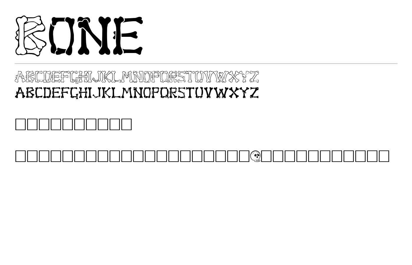 Bone Font preview
