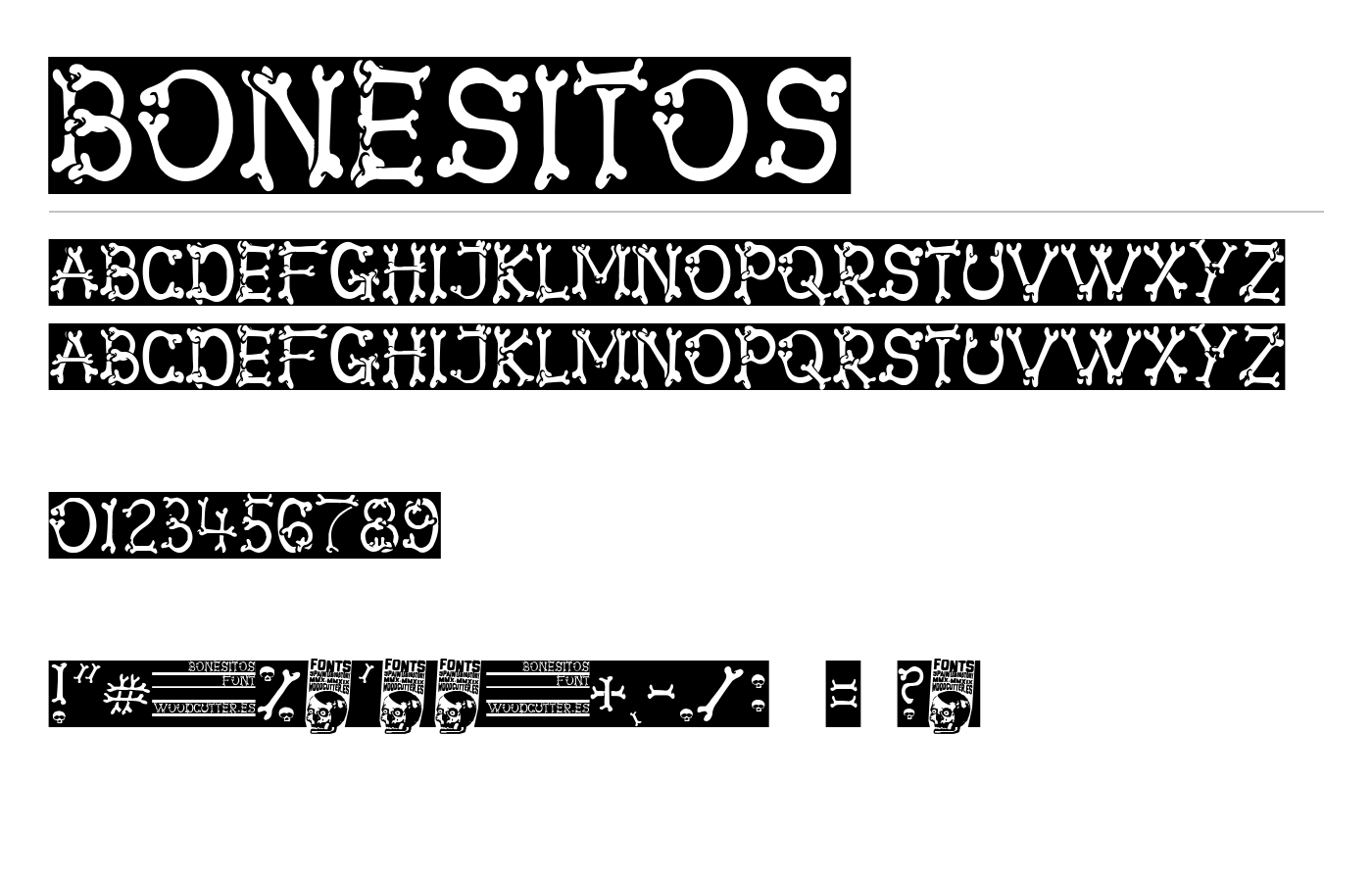 Bonesitos Font preview
