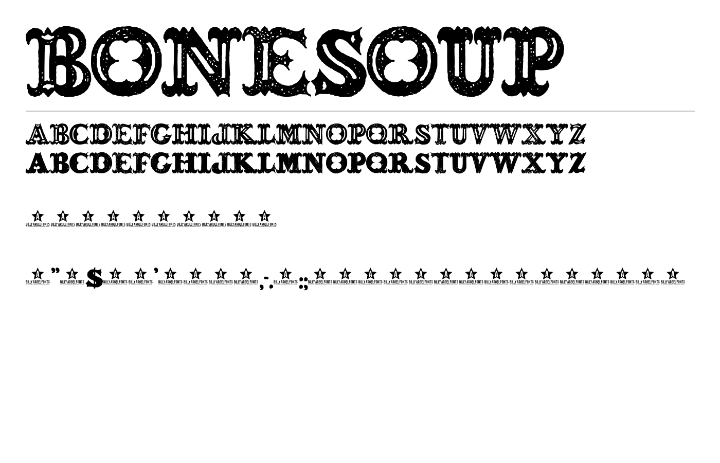BONESOUP Font preview