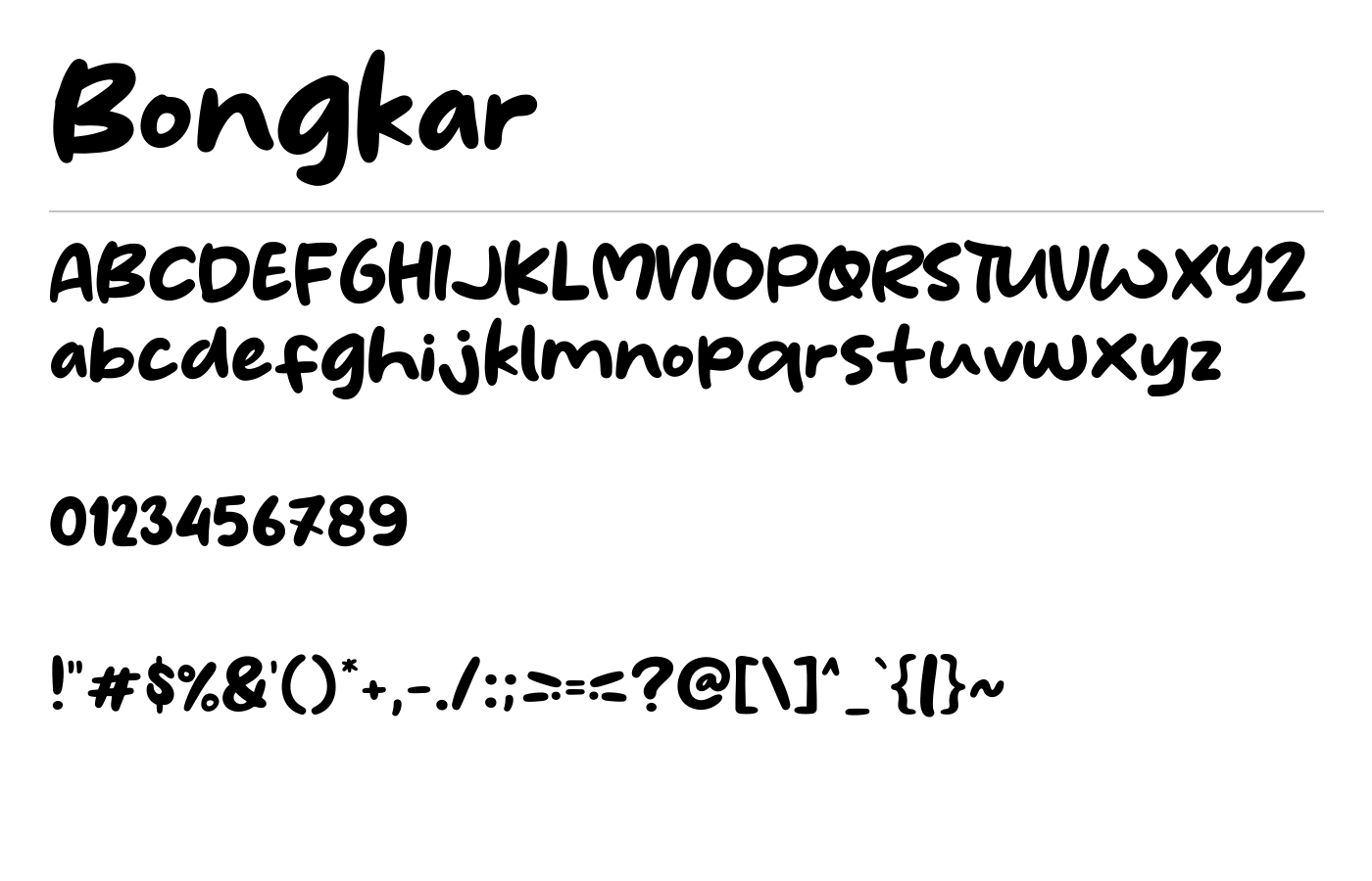 Bongkar Font preview