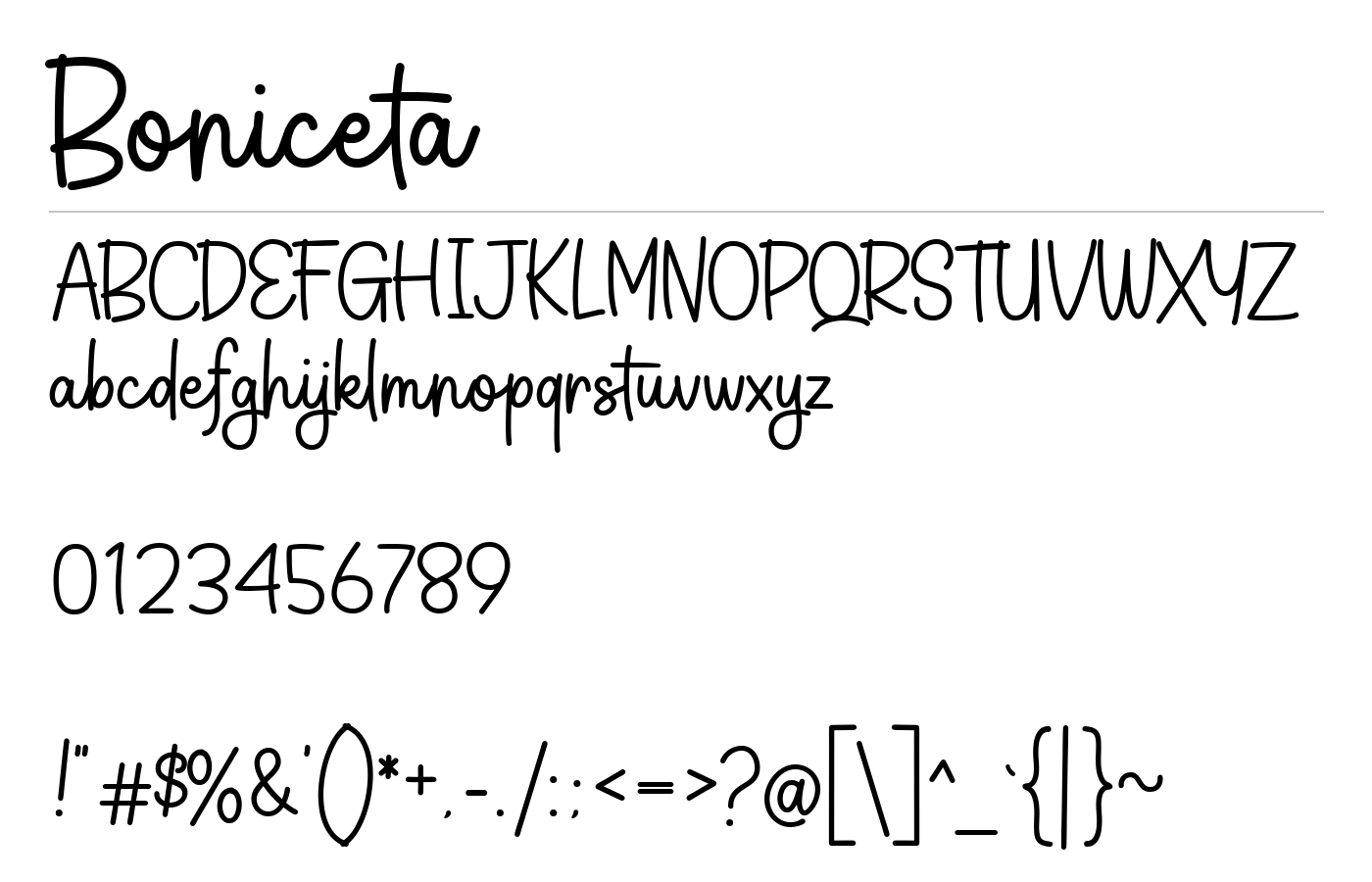 Boniceta Font preview