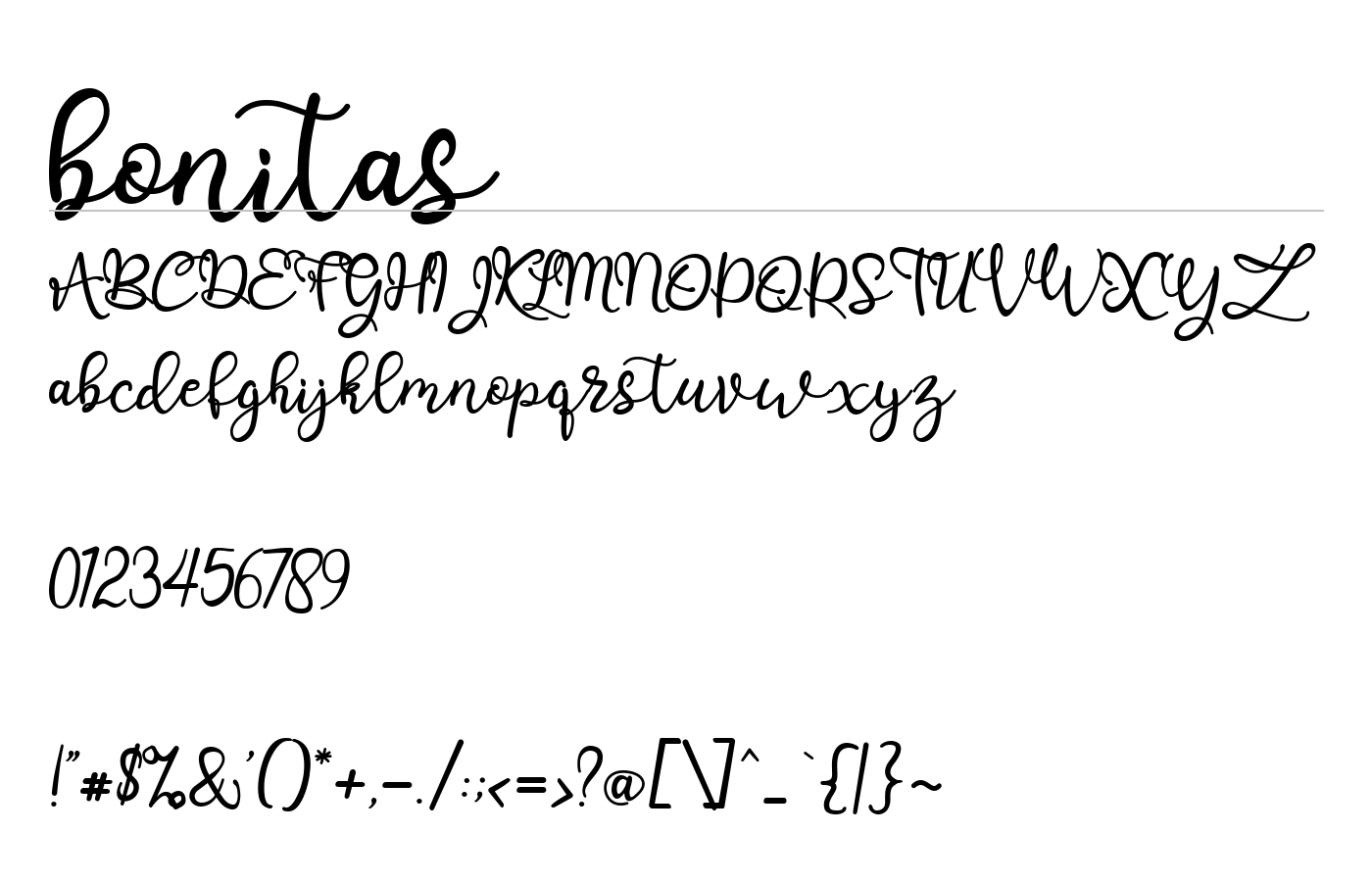 bonitas Font preview