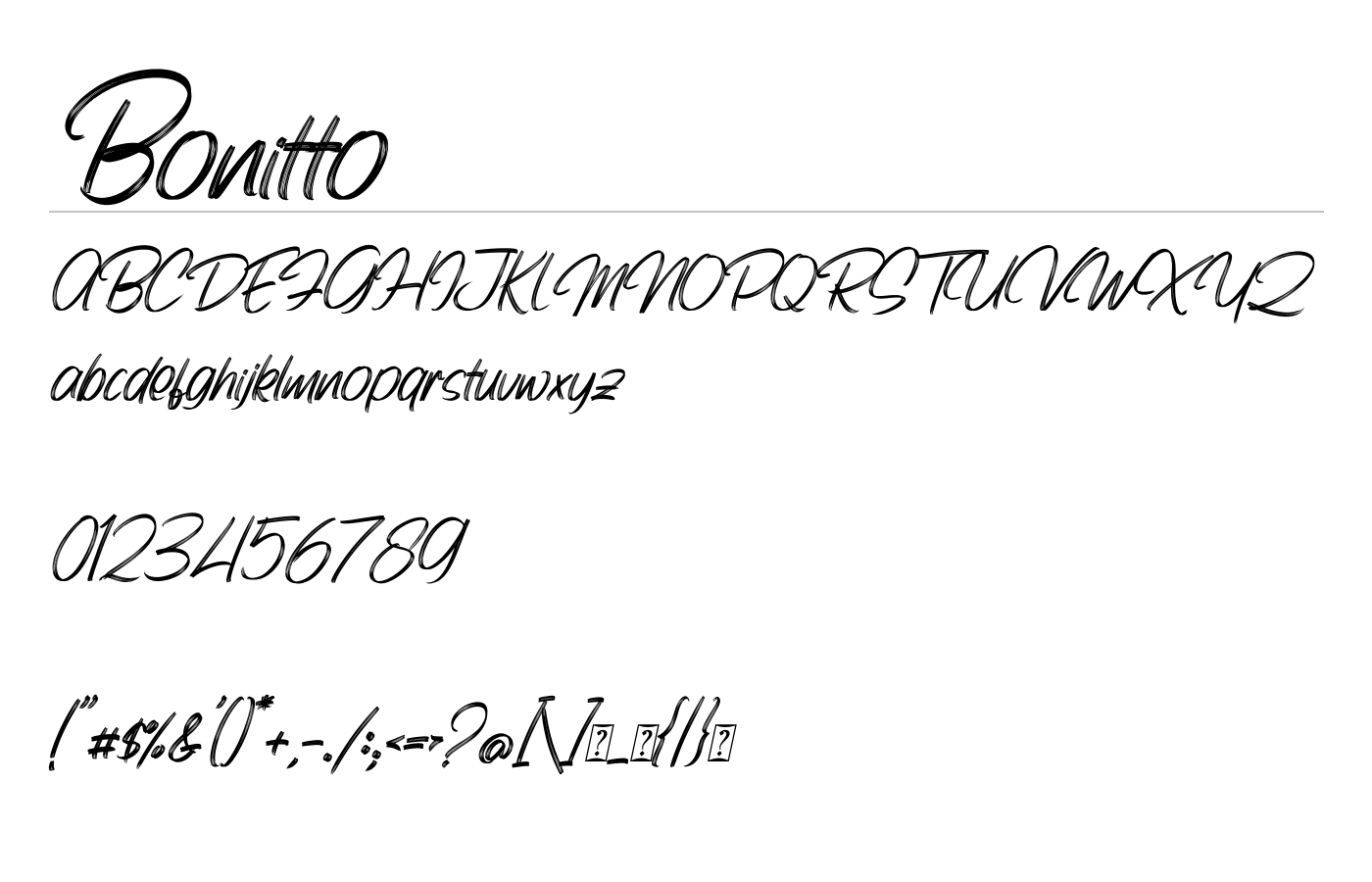 Bonitto Font preview
