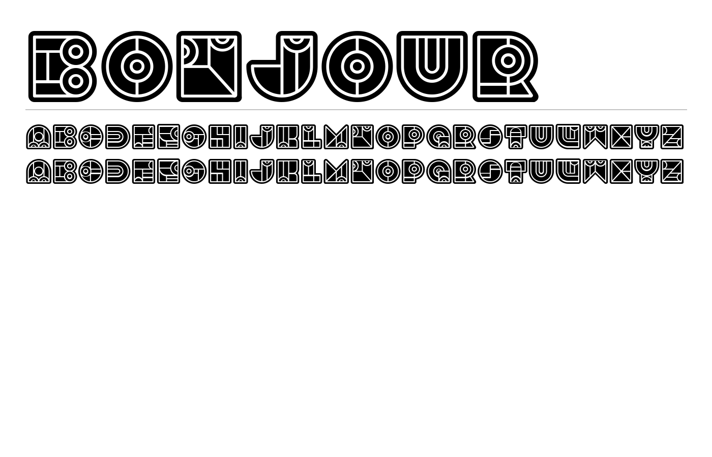 Bonjour Font preview