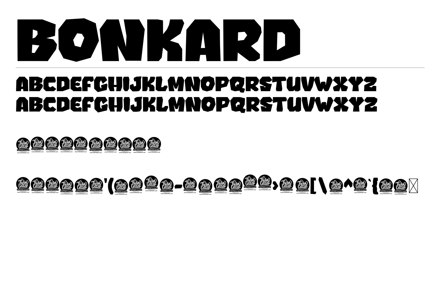Bonkard Font preview