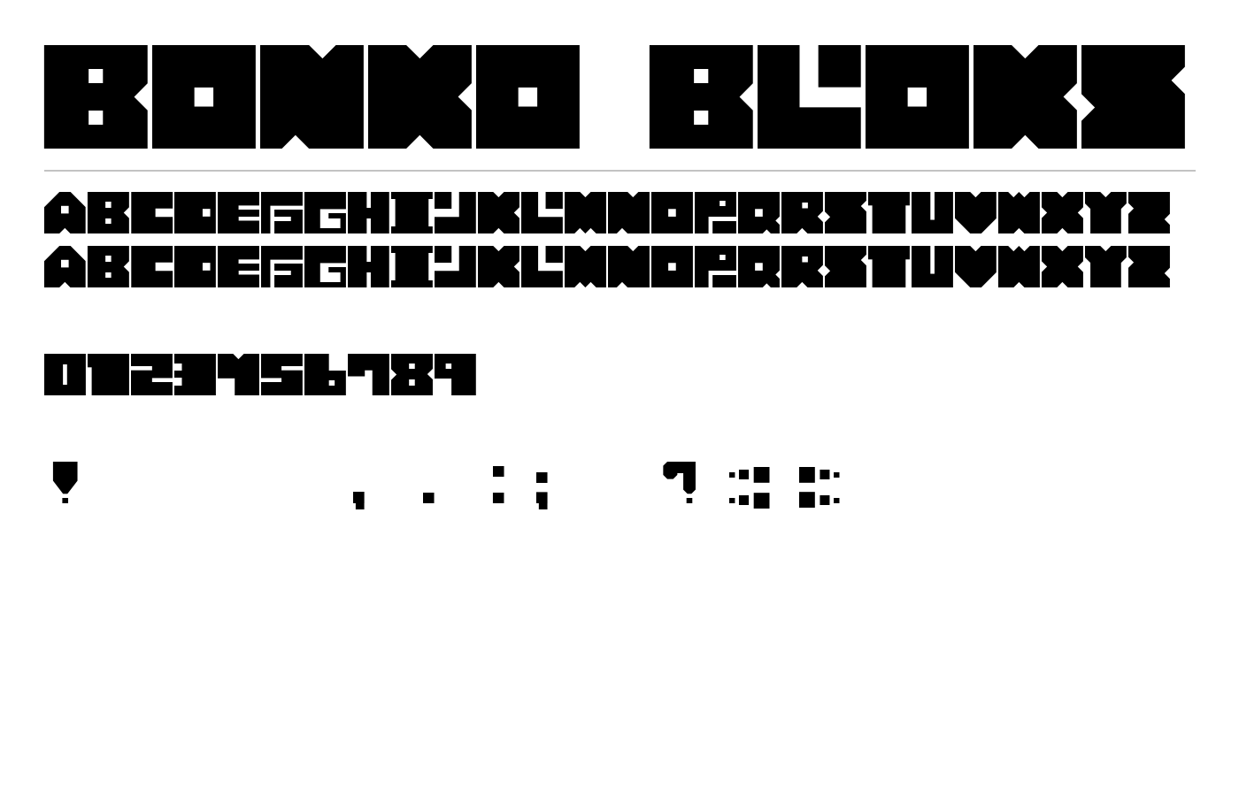 Bonko Bloks Font preview