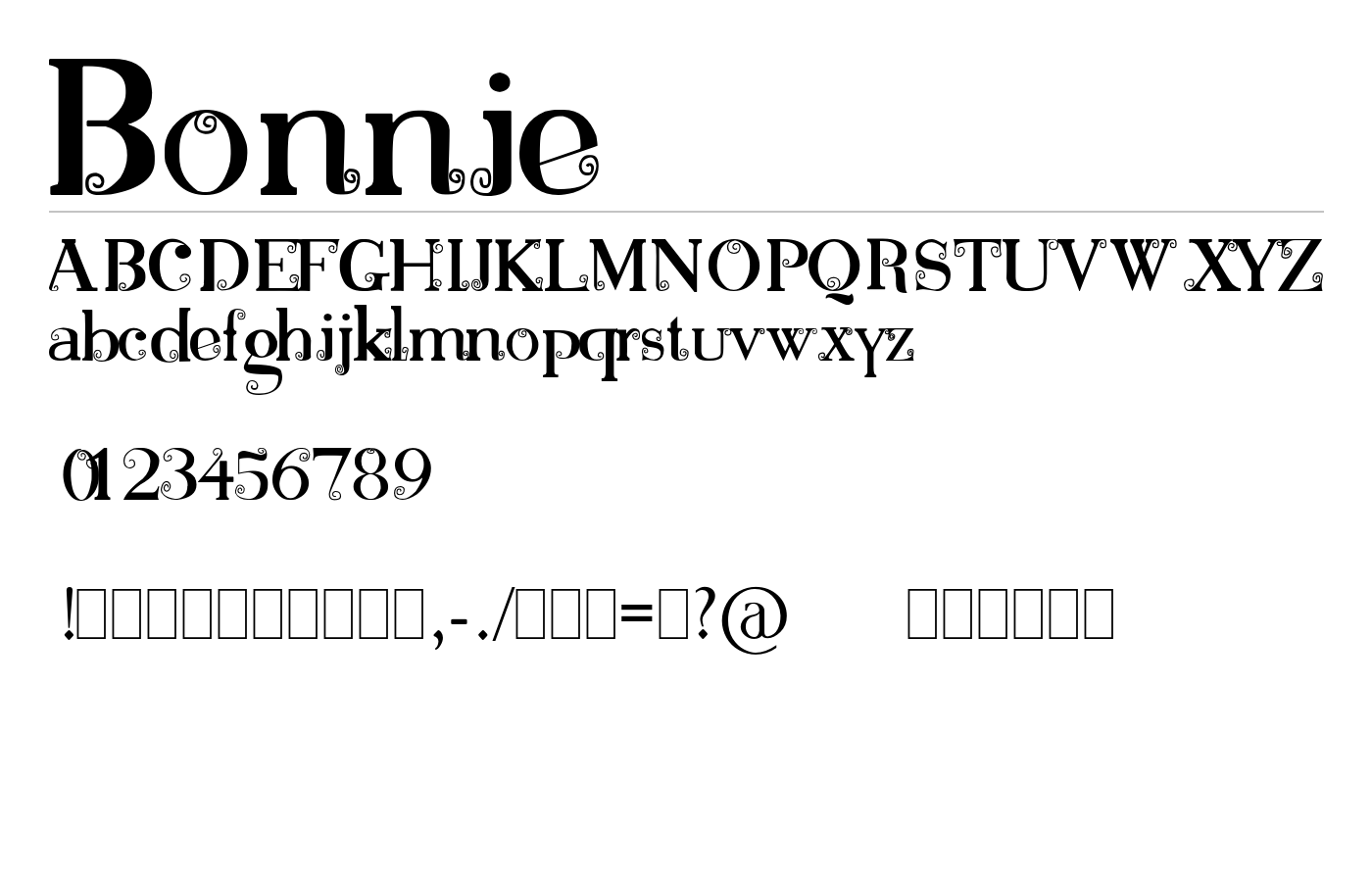 Bonnie Font preview