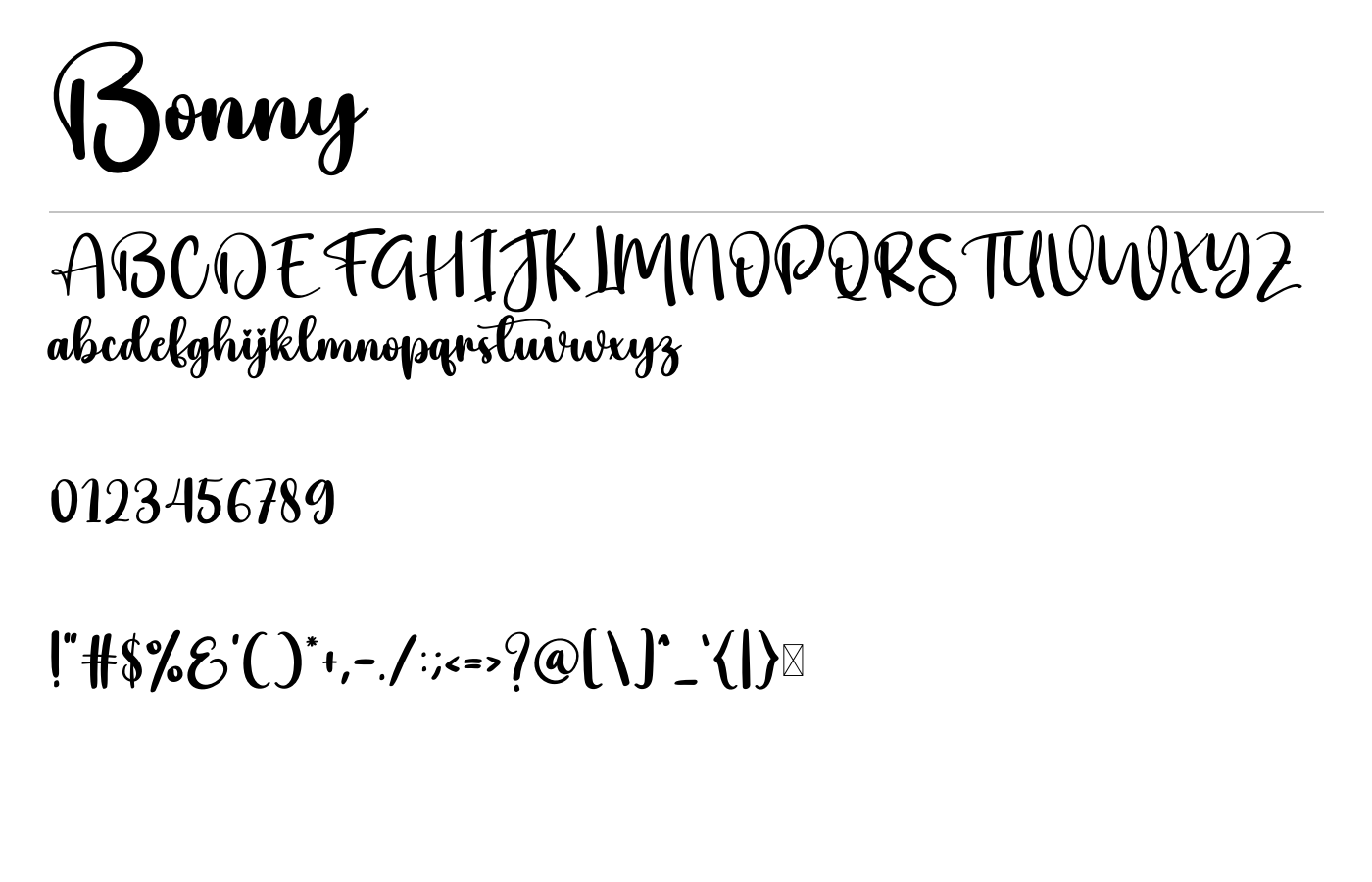 Bonny Font preview