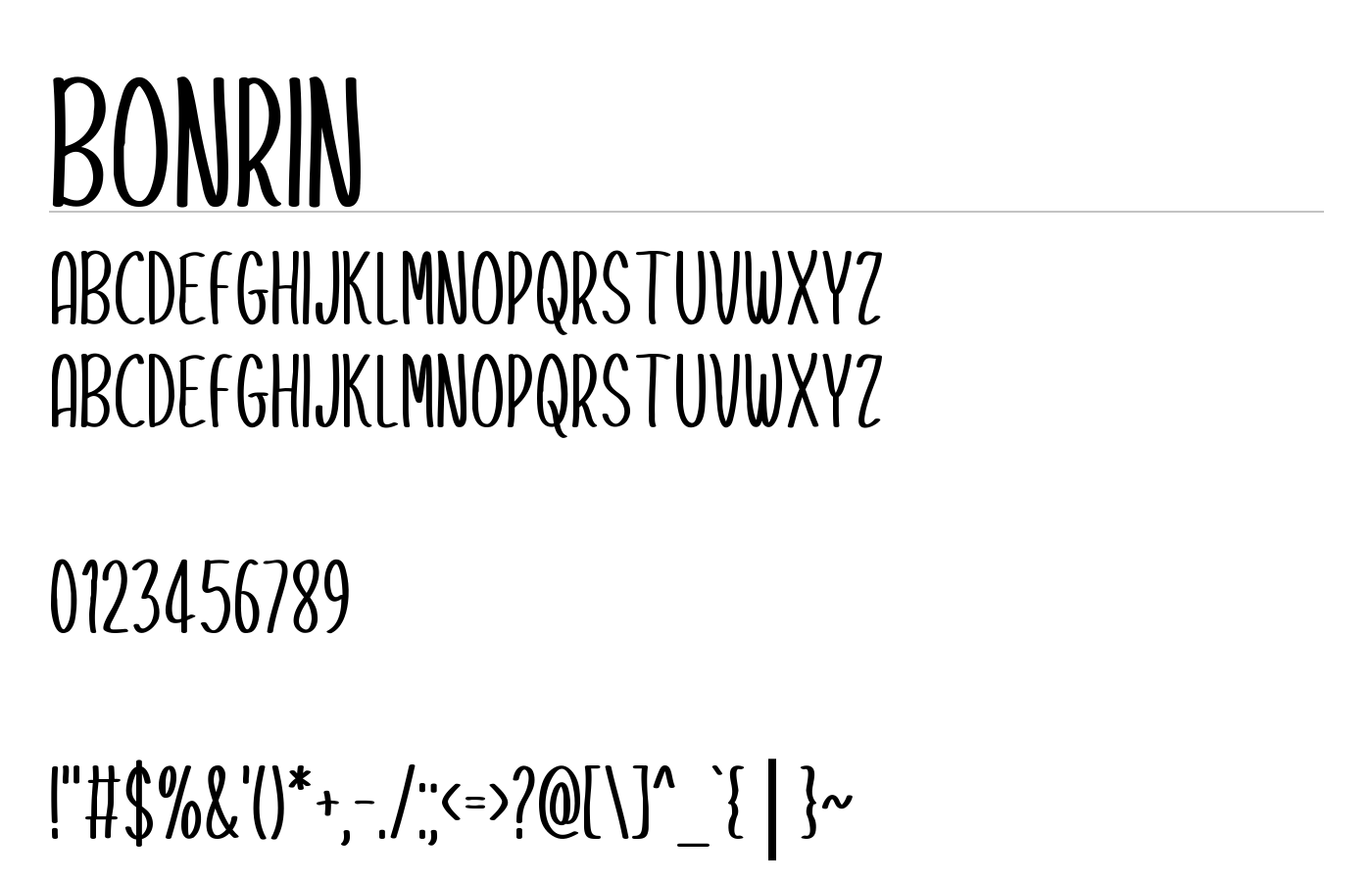 Bonrin Font preview