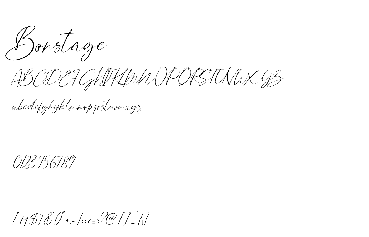 Bonstage Font preview