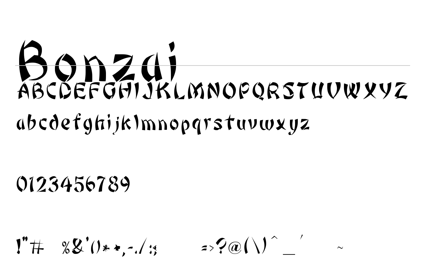 Bonzai Font preview