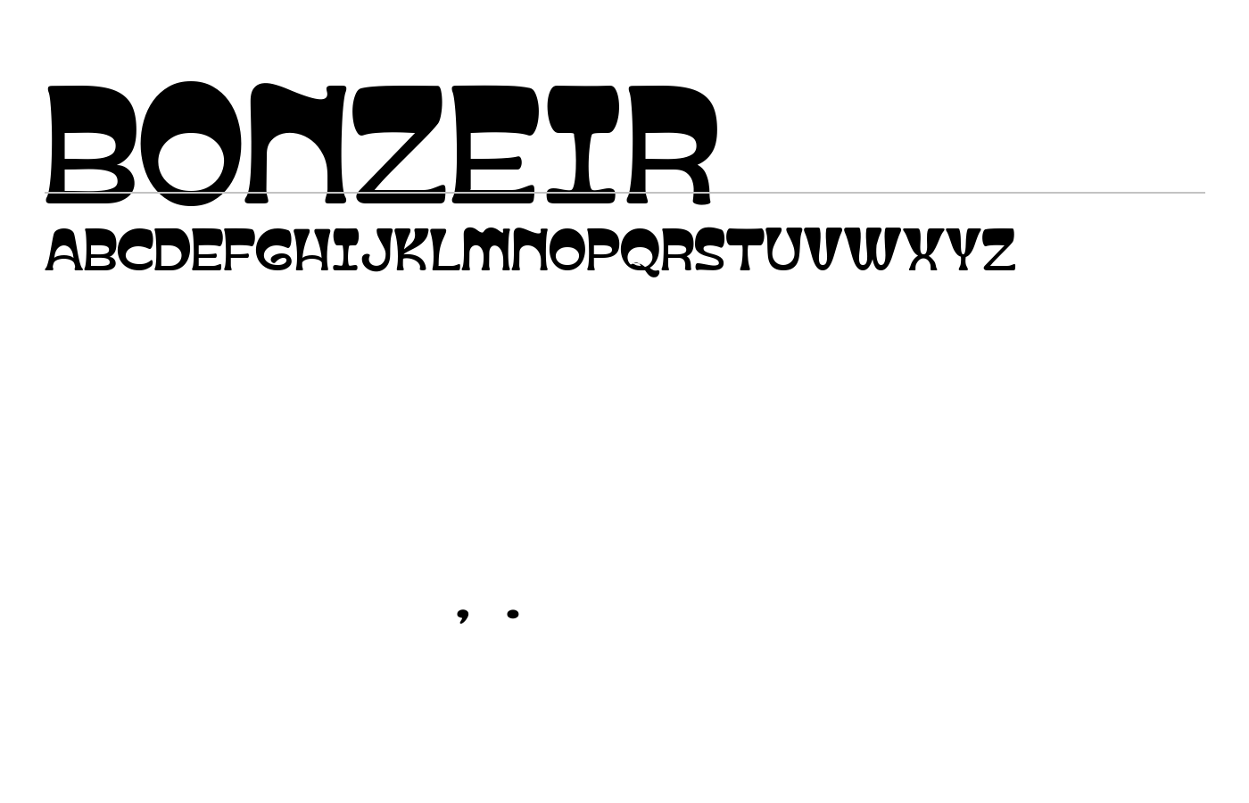 BONZEIR Font preview