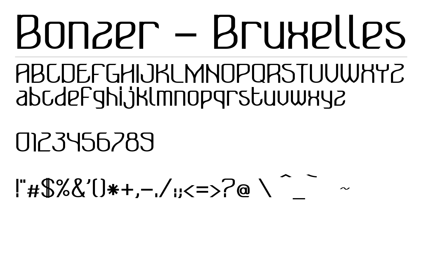 Bonzer - Bruxelles Font preview