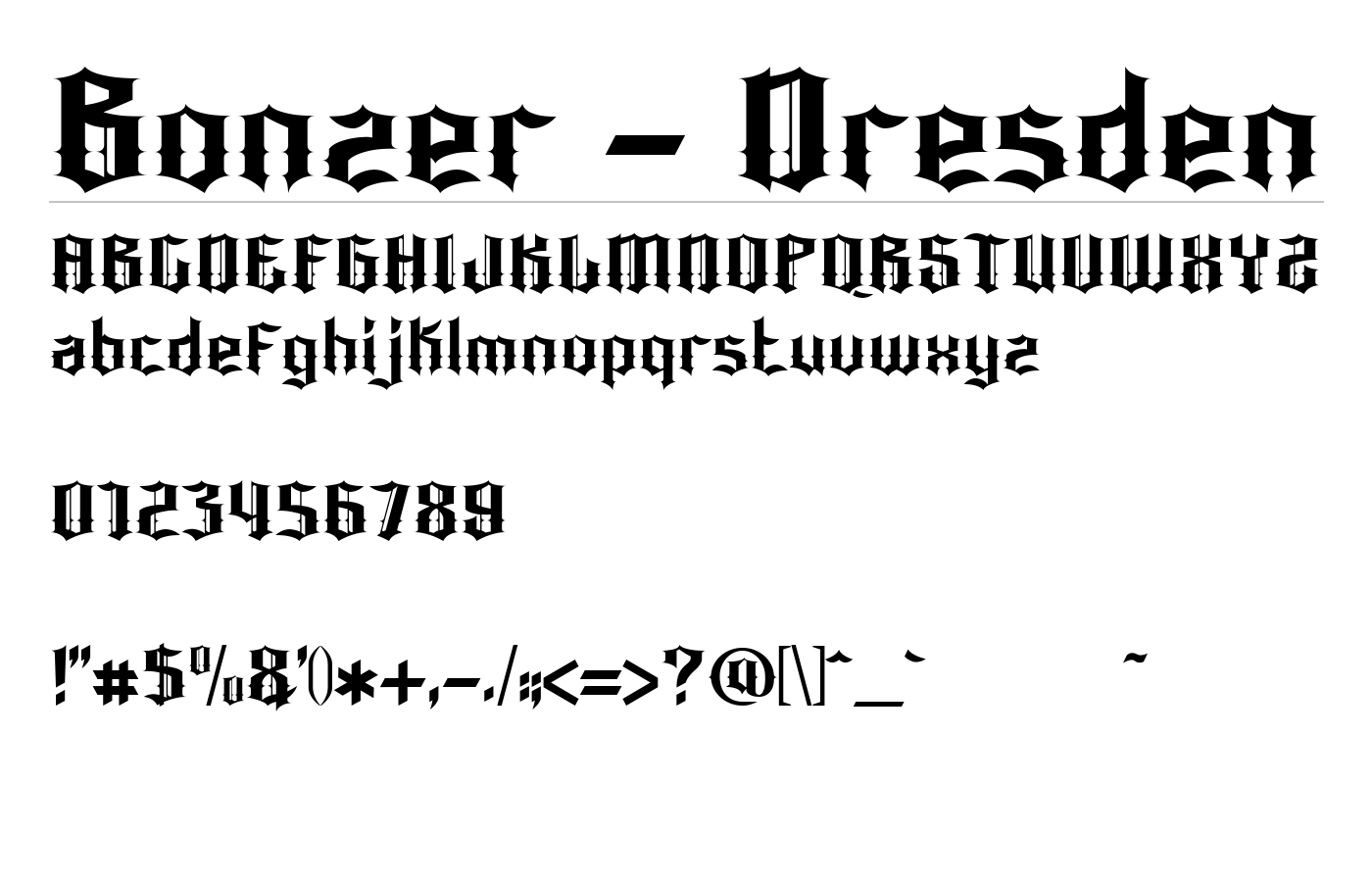 Bonzer - Dresden Font preview