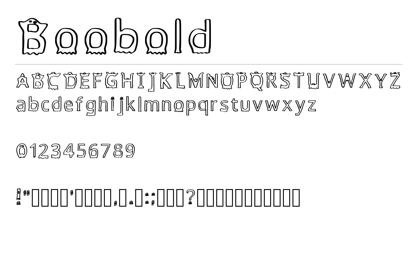 Boo Font preview