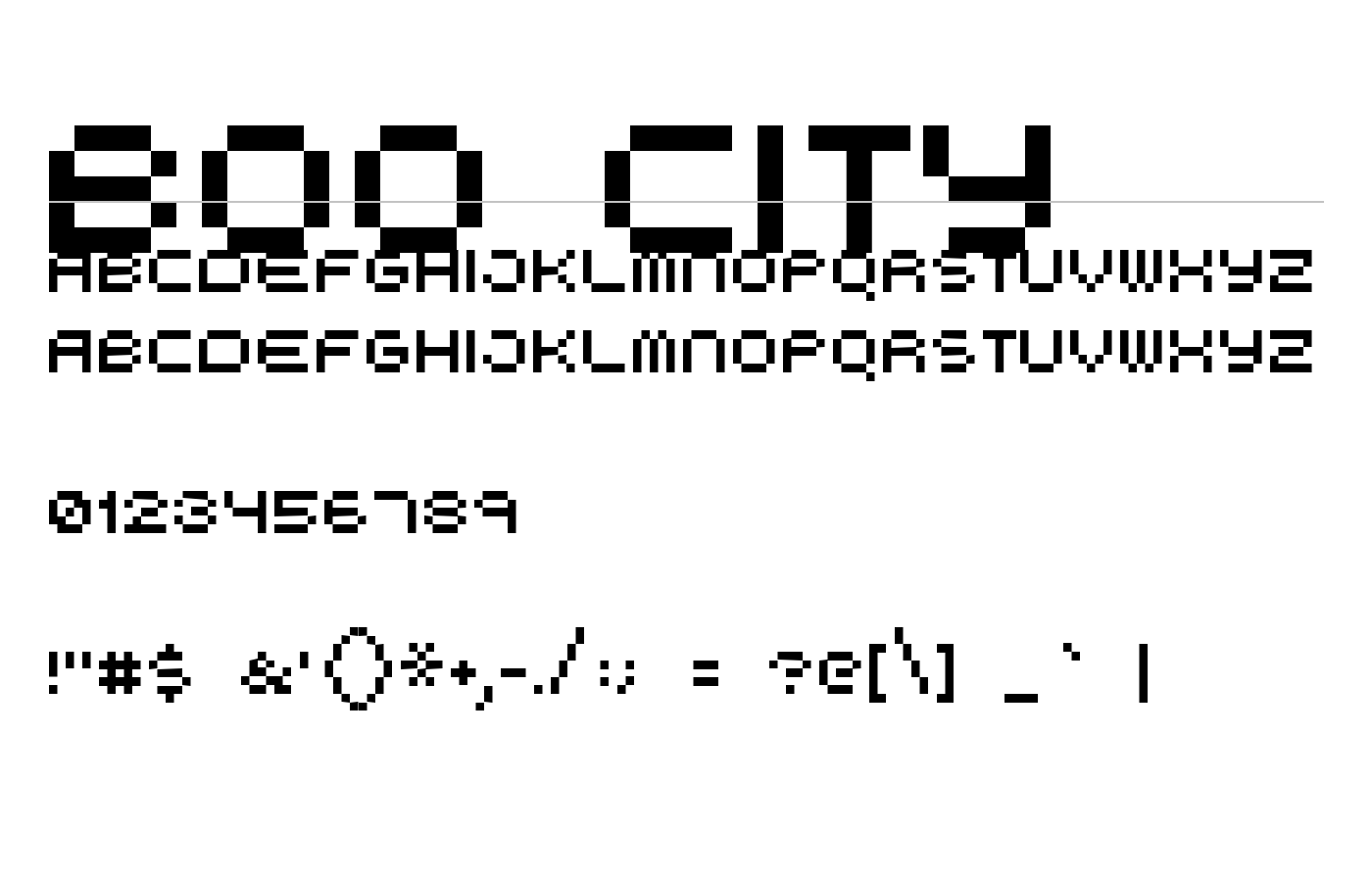 Boo City Font preview