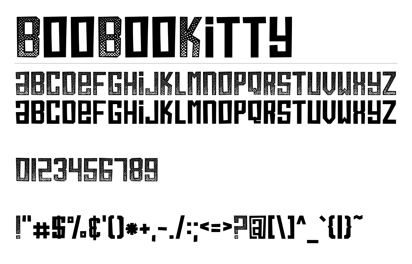 BooBooKitty Font preview