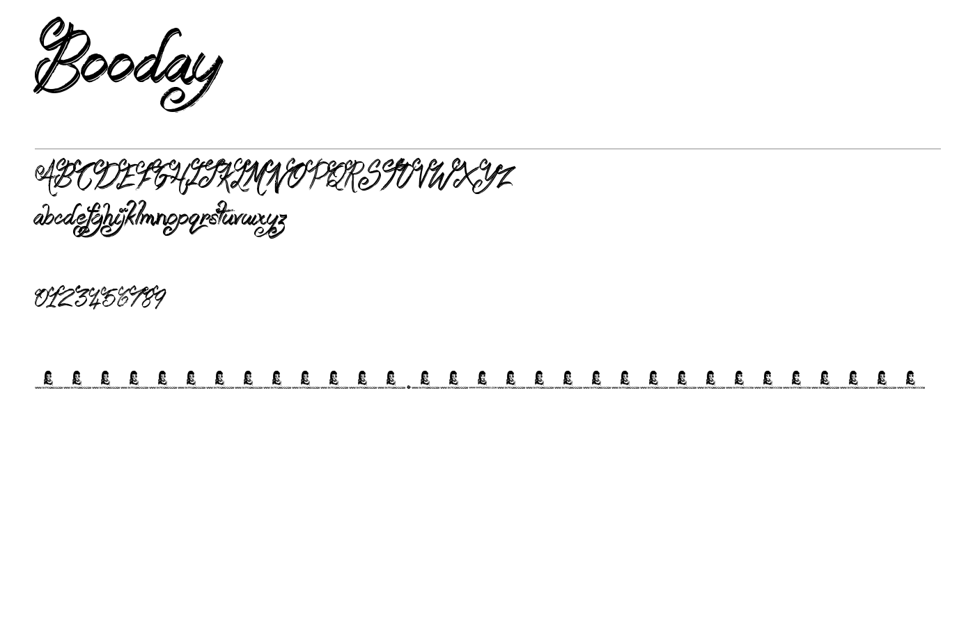 Booday Font preview