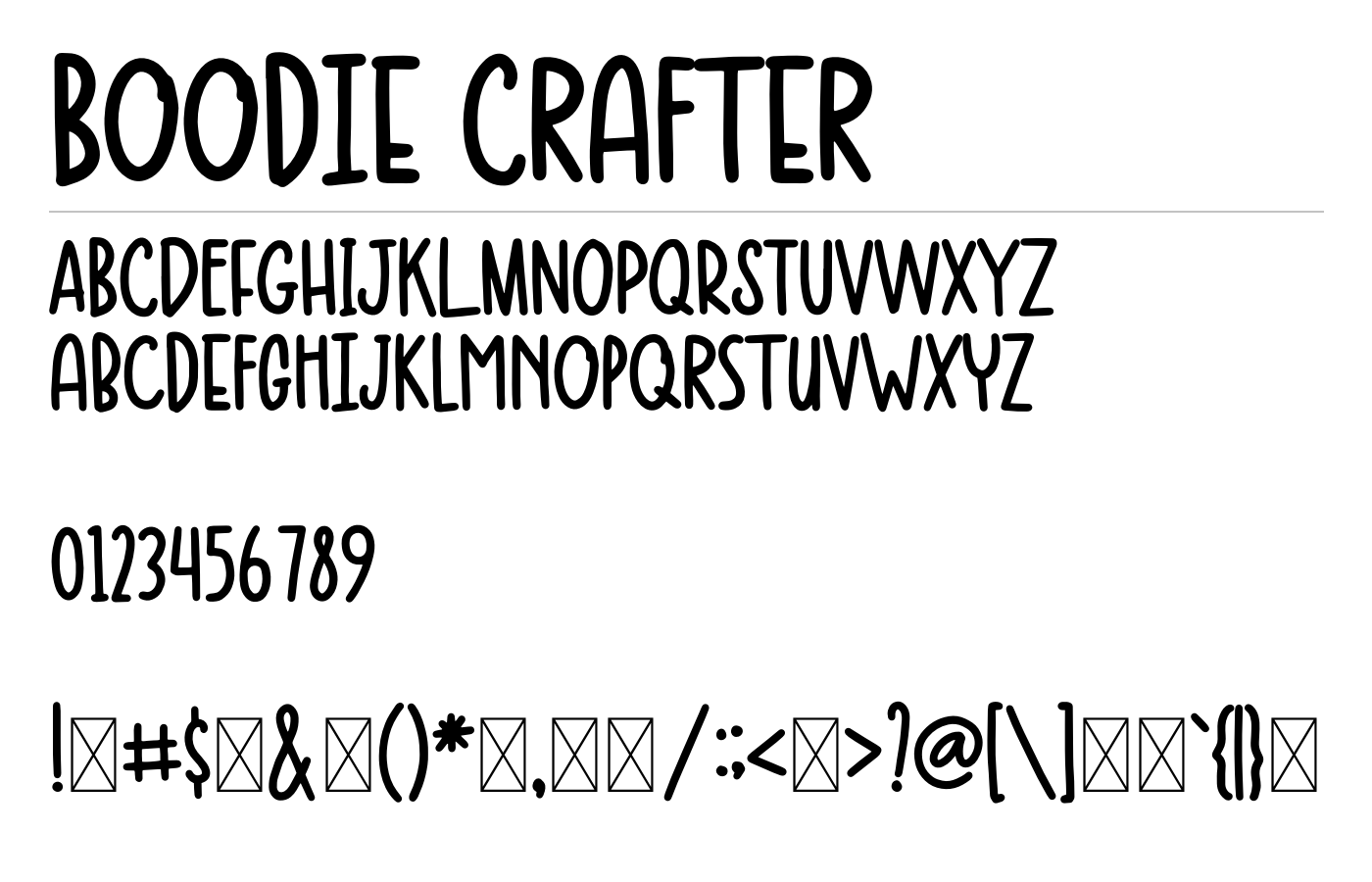 Boodie Crafter Font preview