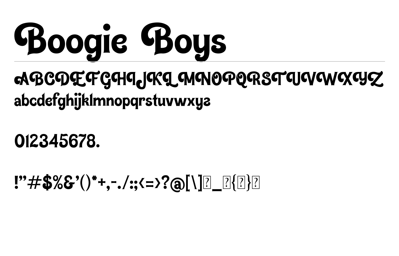 Boogie Boys Font preview