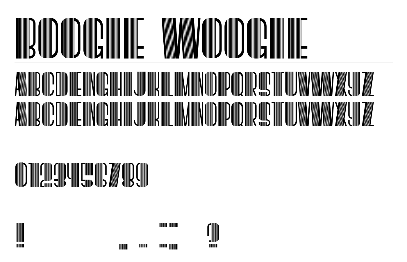Boogie Woogie Font preview