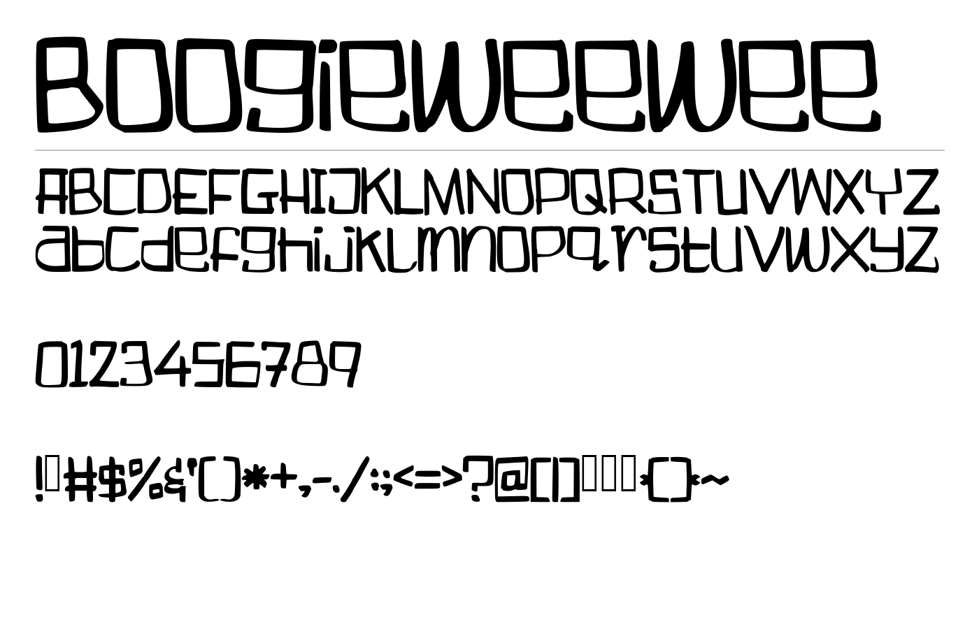 Boogieweewee Font preview