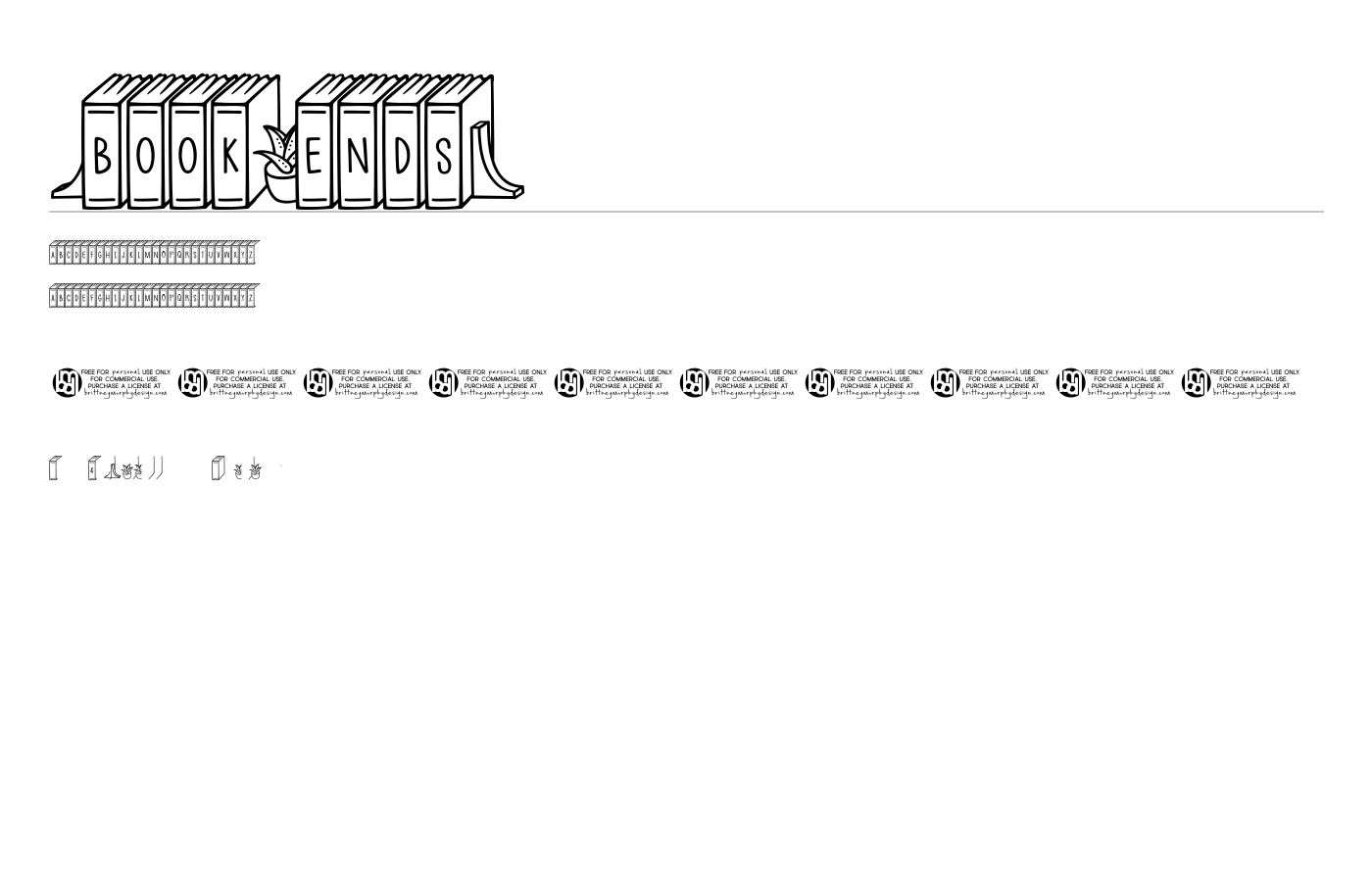 (Book+Ends) Font preview