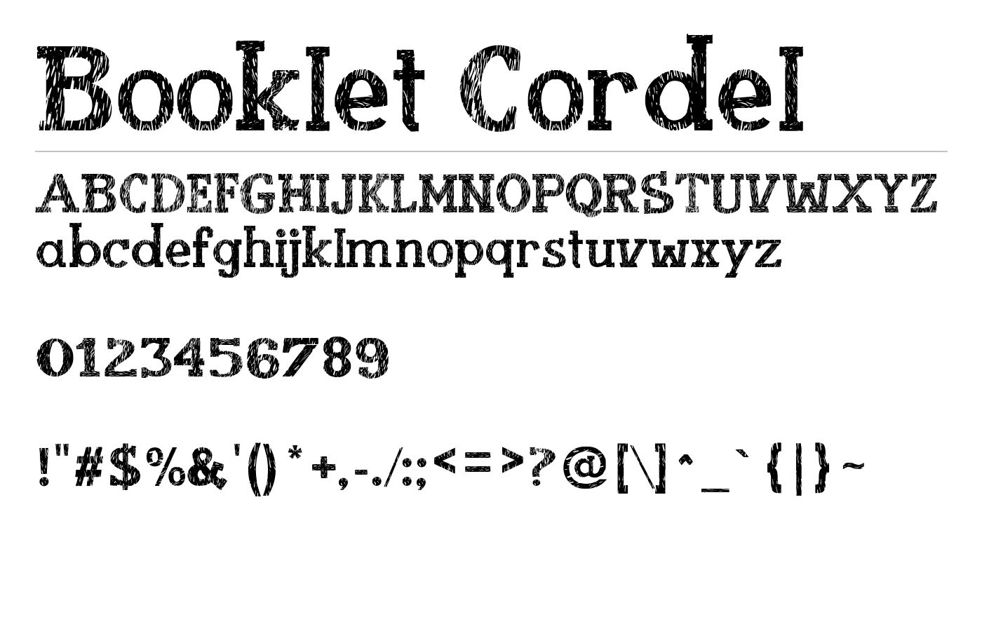 Booklet Cordel Font preview