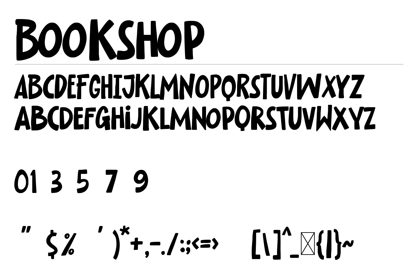Bookshop Font preview