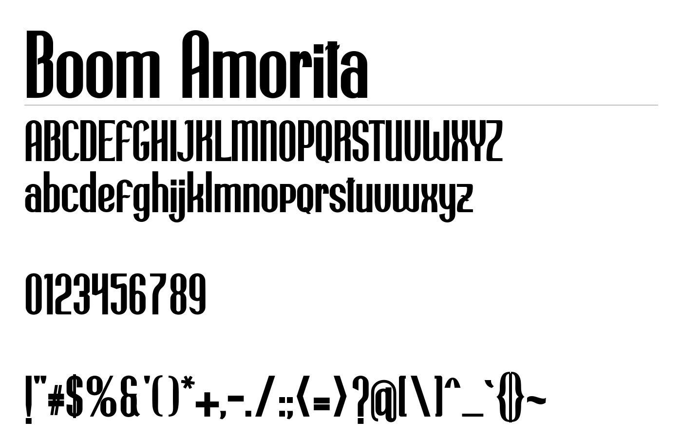 Boom Amorita Font preview