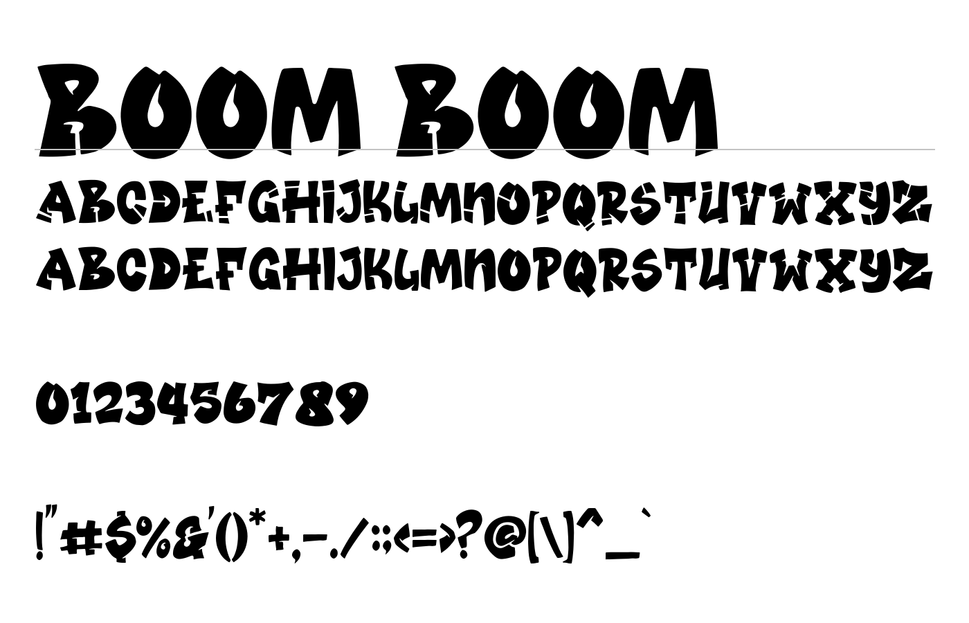 Boom Boom Font preview