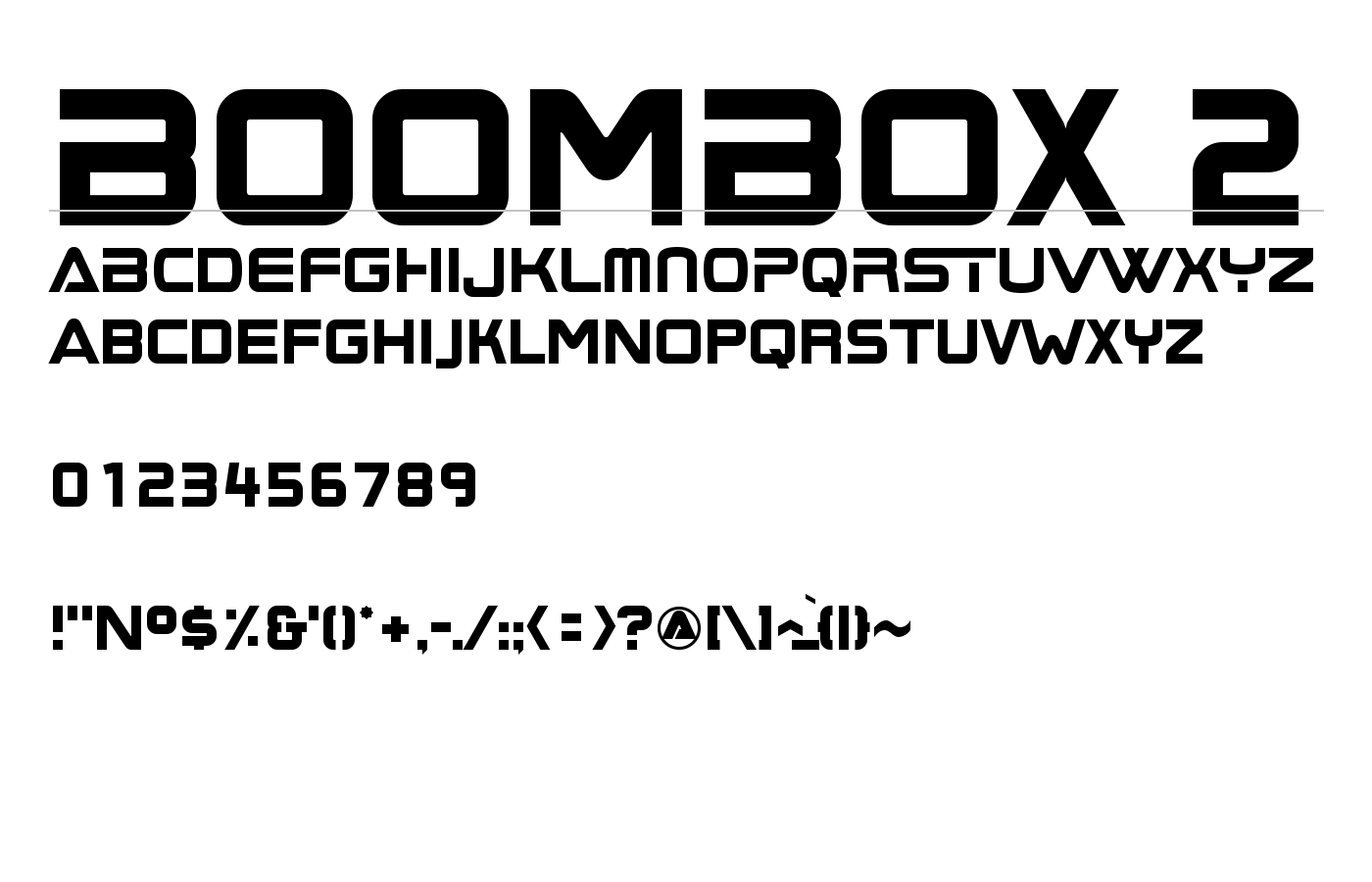 BoomBox 2 Font preview