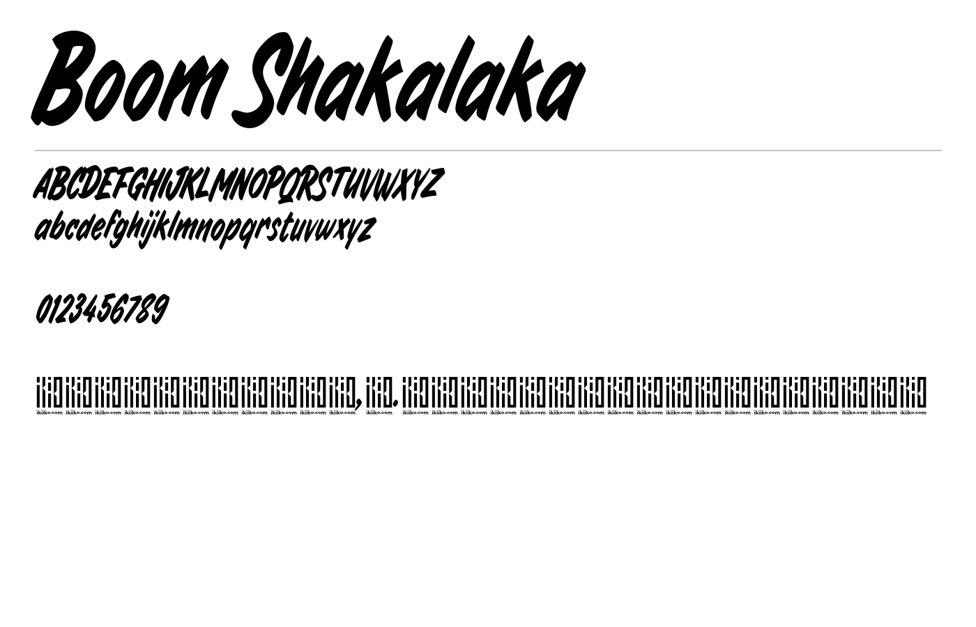 Boom Shakalaka Font preview
