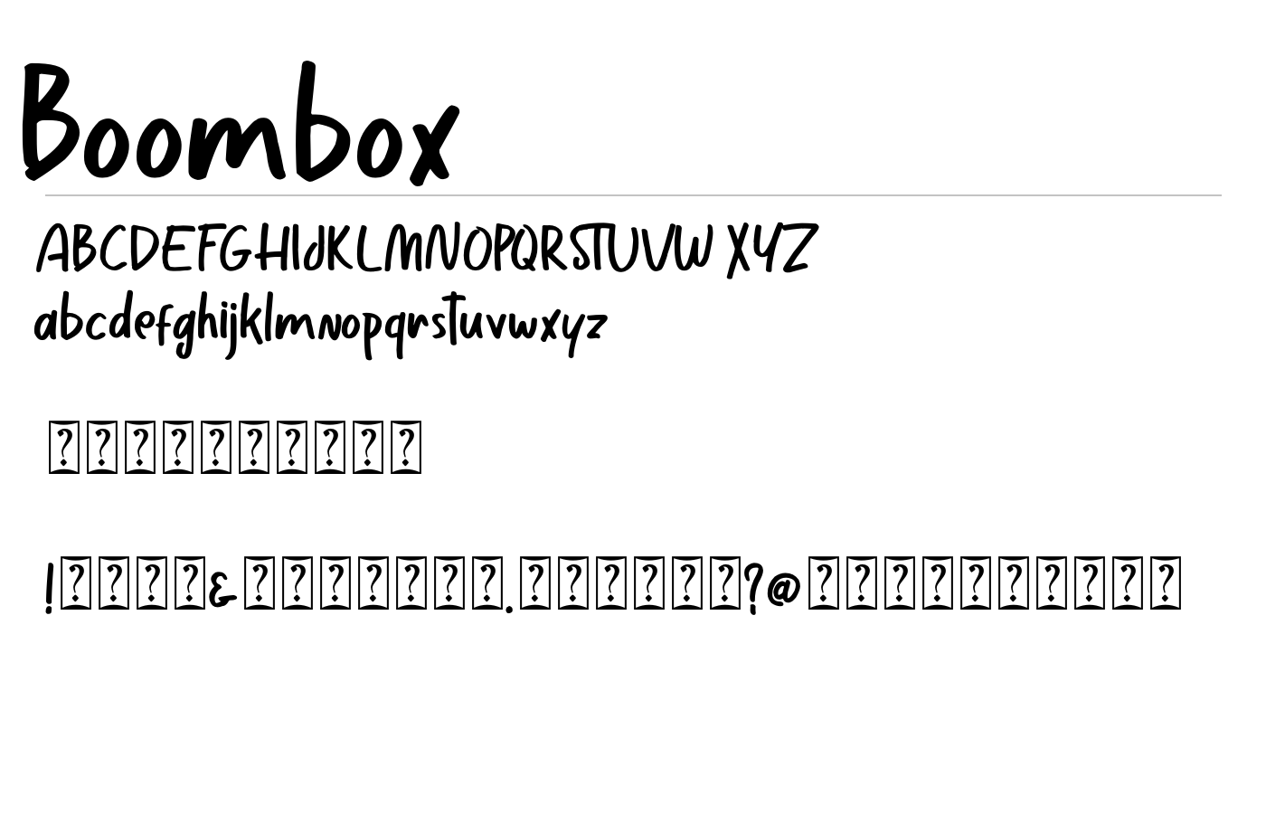 Boombox Font preview