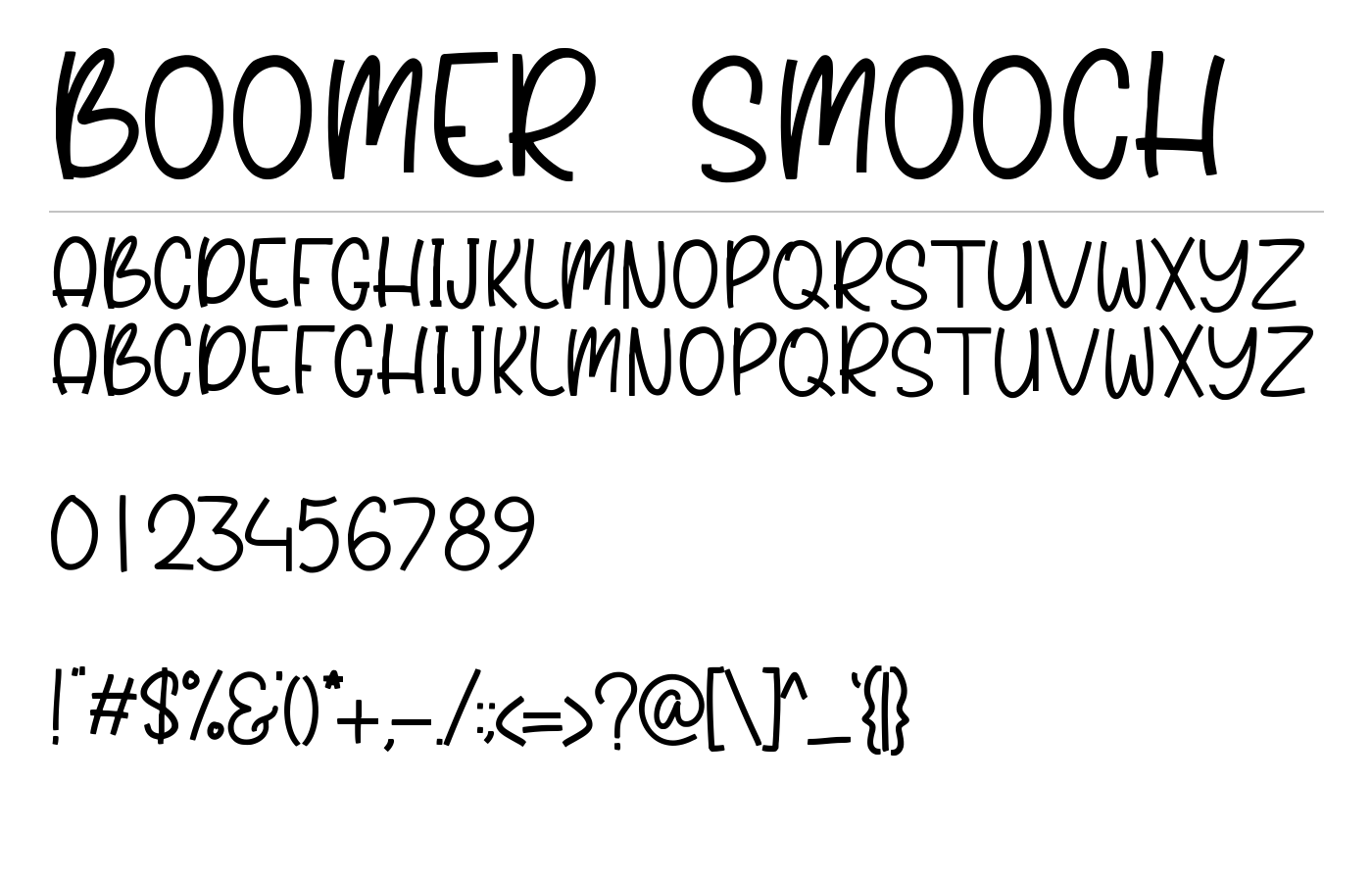 Boomer Smooch Font preview