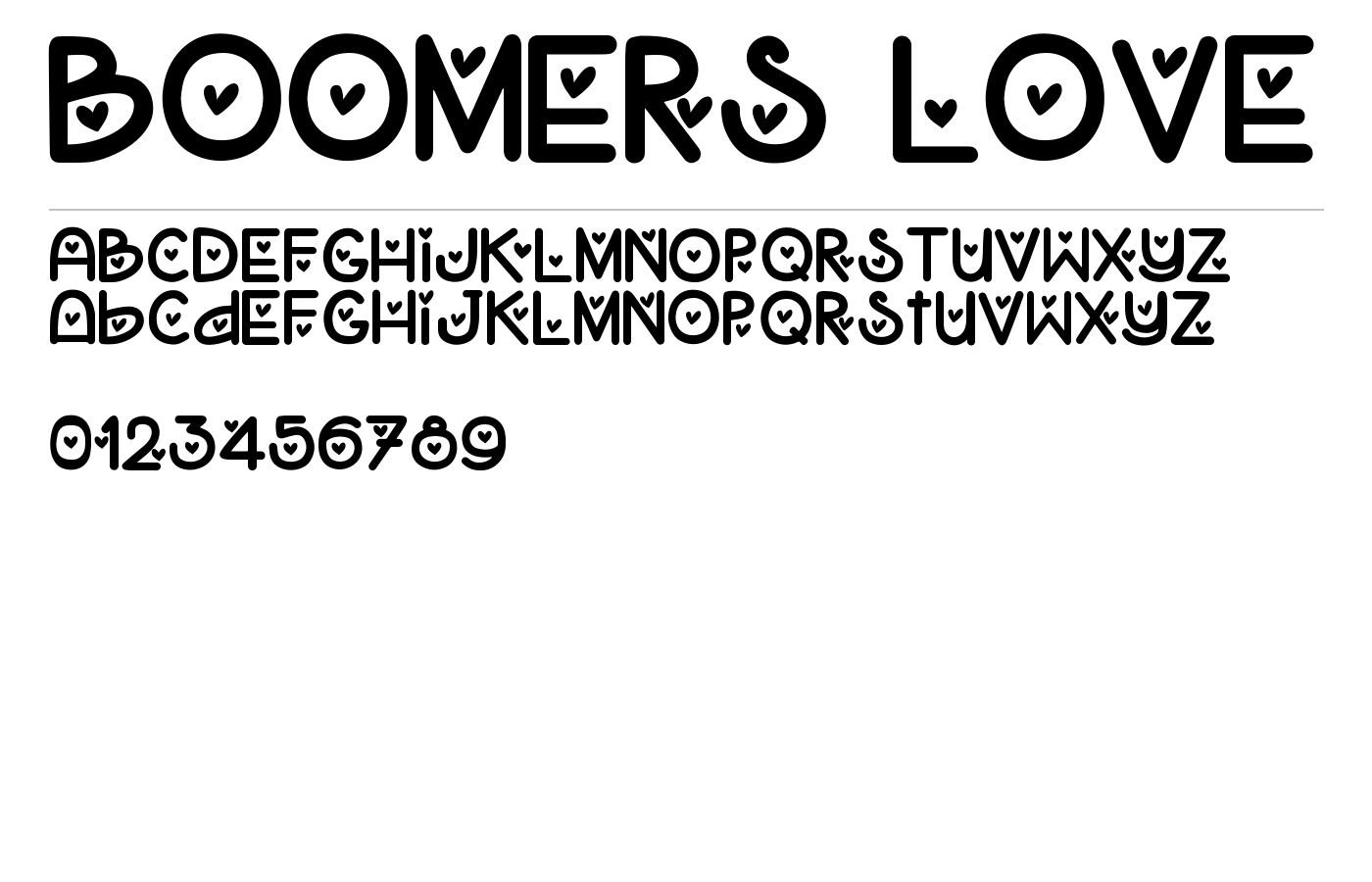 Boomers Love Font preview