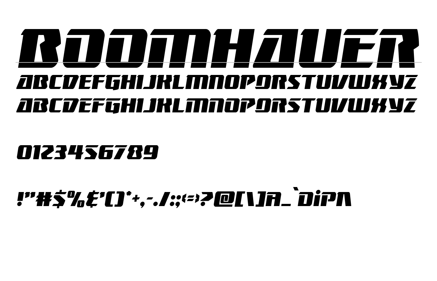 Boomhauer Font preview