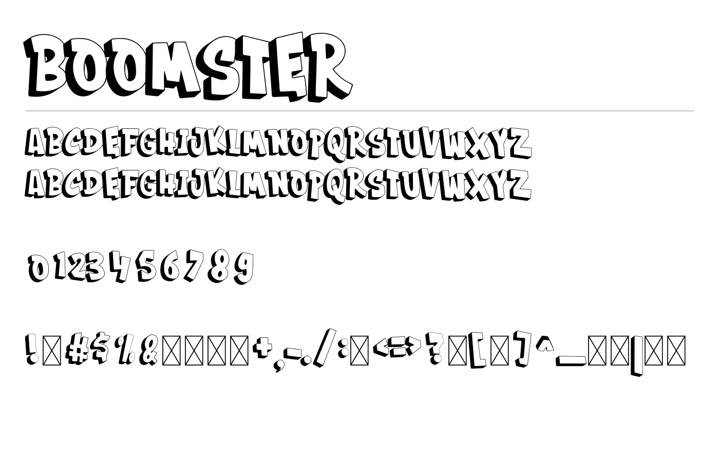 BOOMSTER Font preview