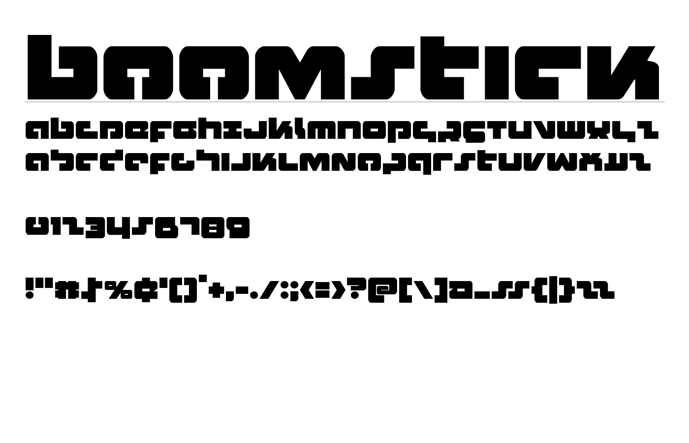 Boomstick Font preview