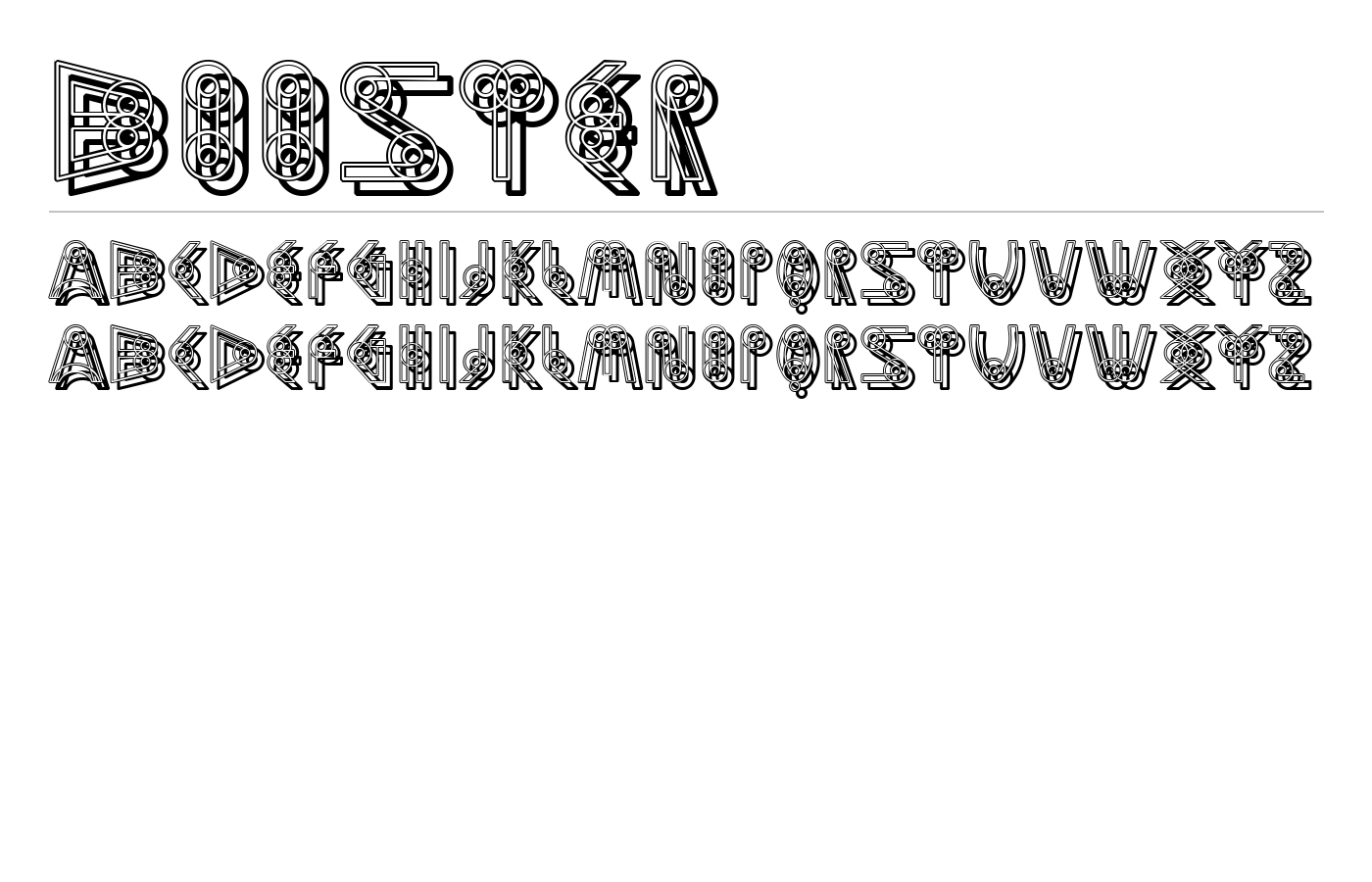 Booster Font preview
