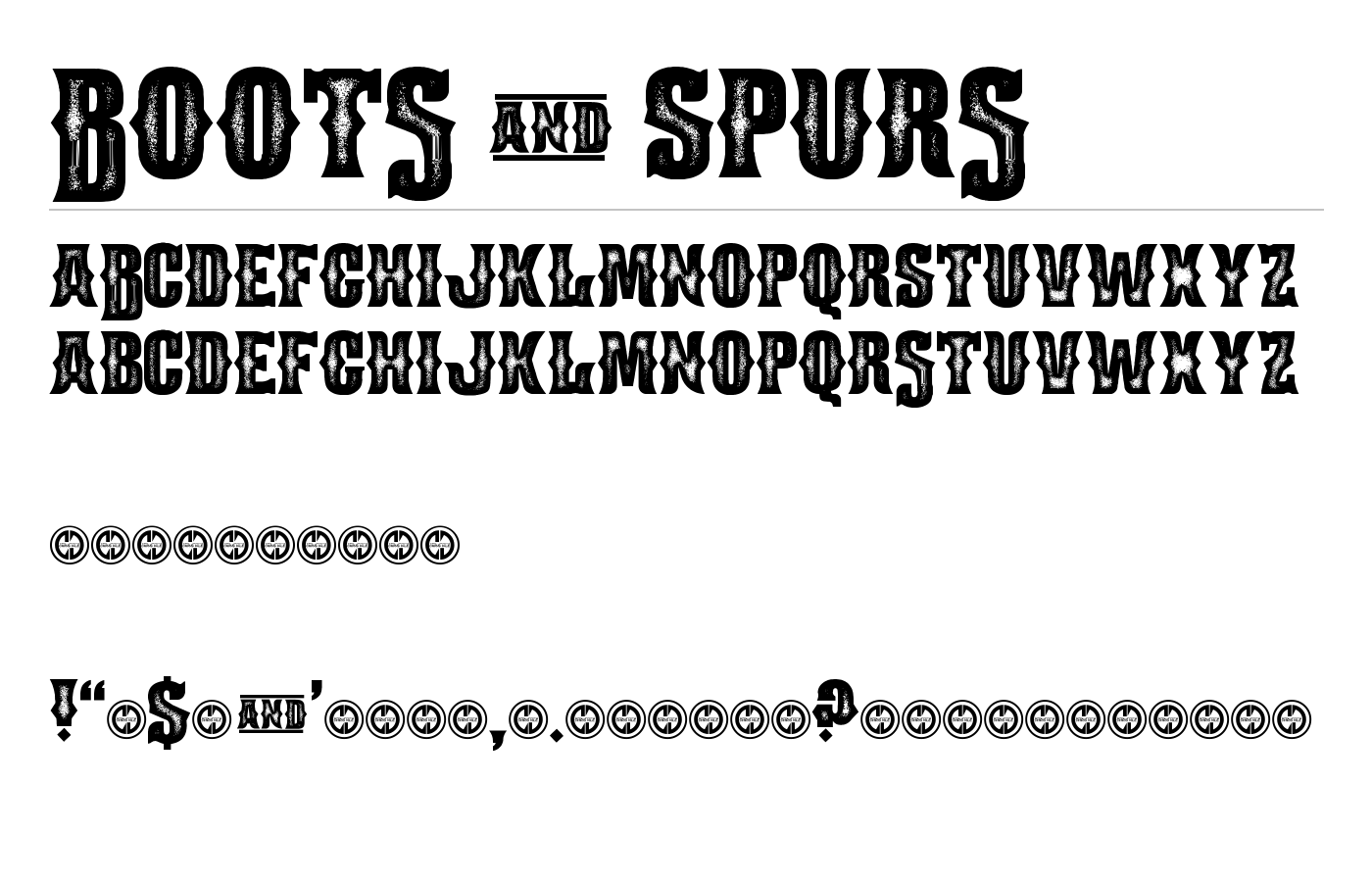 Boots & Spurs Font preview