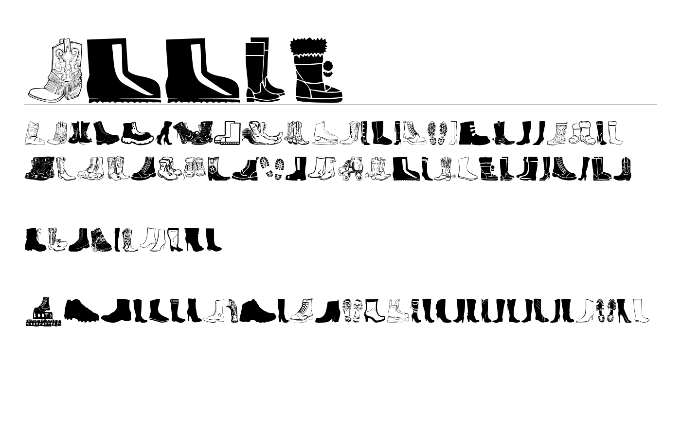 Boots Font preview