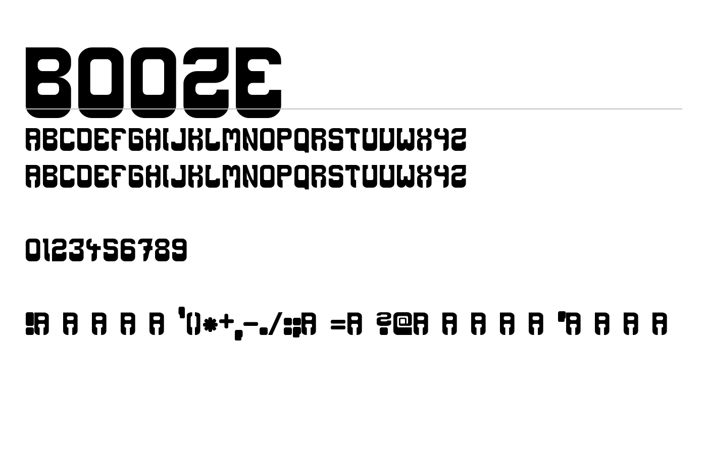 Booze Font preview