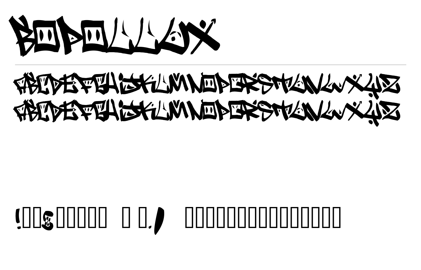 Bopollux Font preview