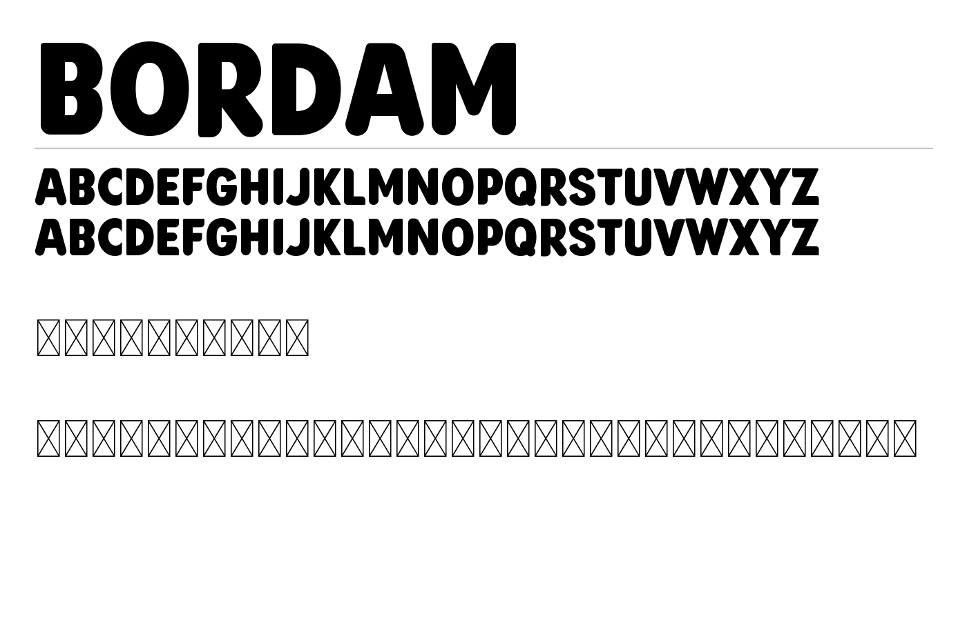 Bordam Font preview