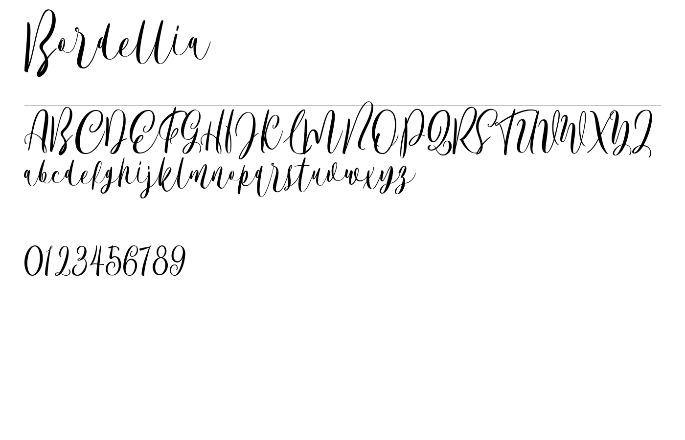Bordellia Font preview